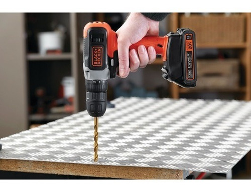 Taladro Atornillador Batería 20v 3/8'' Black Decker Bcd702c1