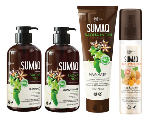 Shampoo, Acondicionador Y Máscara Sacha Inchi + Bifásico