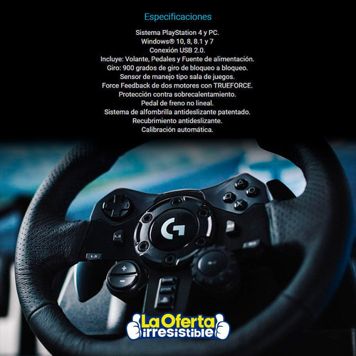Volante Logitech G923 Para Ps4 Y Pc Loi Chile