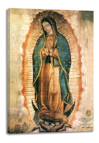 Cuadro Virgen Guadalupe Copia Fiel De Basilica En Lienzo