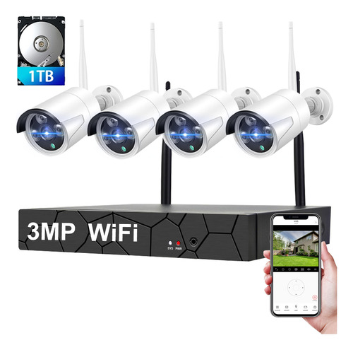 Kit Dvr 4 Camaras Bullet Y 2mp Dvr Alta Definicion Disco 1tb