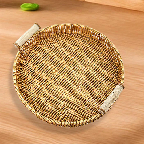 Bandeja Tejida Para Servir, , Redonda, Para Decoración S