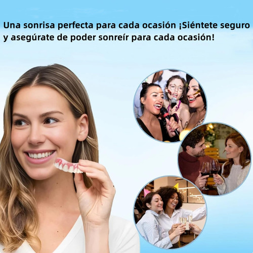 Juego De Adhesivas Prótesis Dentales De Silicona Brillante