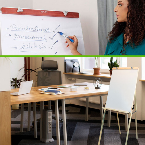 Cavalete Flip Chart Dobrável Quadro Branco +