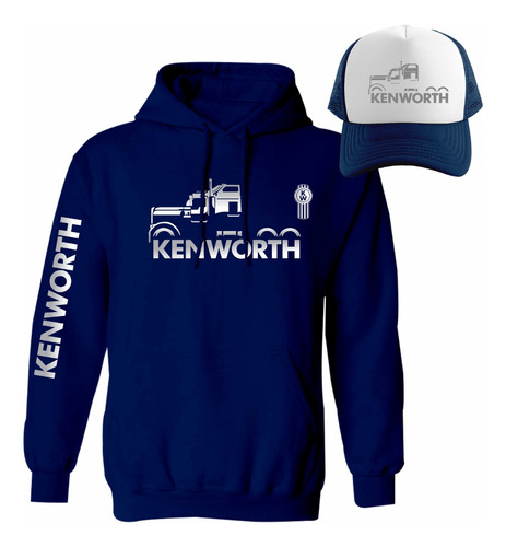 Kit De Sudadera + Gorra Modelo Kenworth Truck W900 Silver