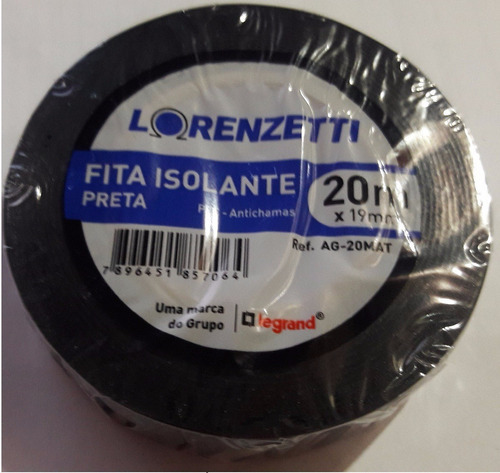 Kit Com 10 Fita Isolante Lorenzetti Legrand 20mx19mm Preta