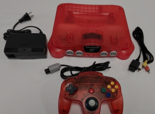 Nintendo 64 Consola Roja Translúcida 