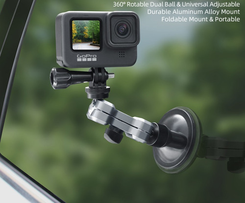 Soporte Aluminio Ventosa Sopapa Gopro Auto Parabrisa Vidrio