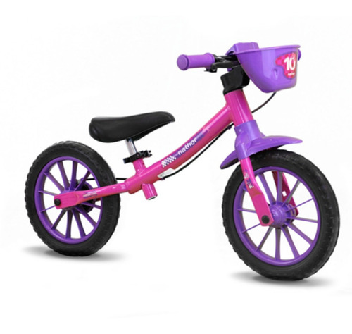 Bicicleta Infantil Sem Pedal Equilíbrio Balance Rosa Escuro