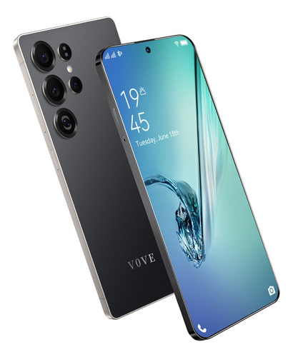 2025 Nuevo Telefonos Celulares Oferta 25 Ultra Vove Marca 16+512gb 8000 Mah Batería Grande Pantalla Grande Android 14 32mp+50mp Procesador De 8 Núcleo Negro