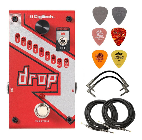 Digitech Drop Polifonic Tune Pitch Shifter Bundle Con 2 Cabl