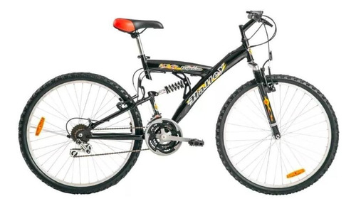 Mountain bike Halley 19302 R26 18v color negro con pie de apoyo  