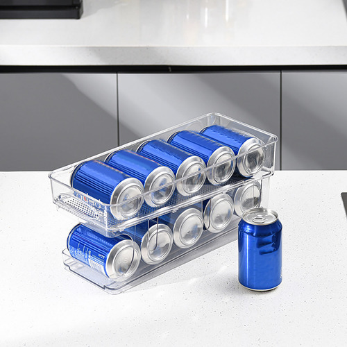 Organizador De Latas De Refresco De Doble Capa Transparente