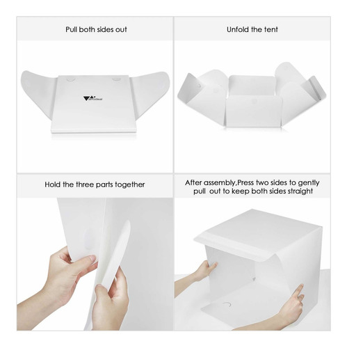 Imagen 4 de 5 de Caja Luz Led Fotografia Cubo Fotografico Plegable Box