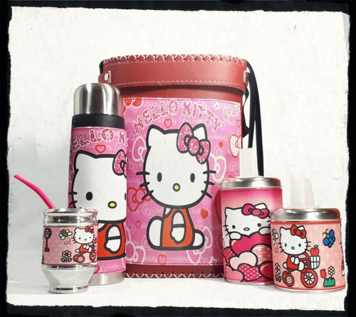 Kit De Mate Set Matero Personalizado Hello Kitty