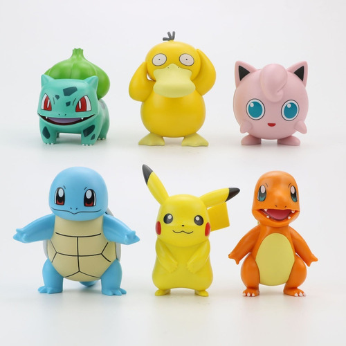 Set Figuras Pokemon Anime Pikachu Squirtle Bulbasaur