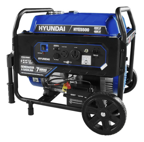 Generador Con Motor A Gasolina Monofásico Hyundai Hye5500