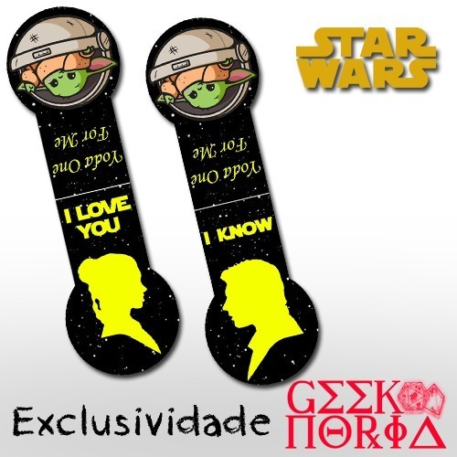 Marcador Magnético Namorados Casal Geek Leia E Han Solo