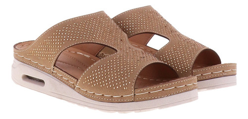Sandalias Confort Slip On Brillios Casuales Para Mujer Aona