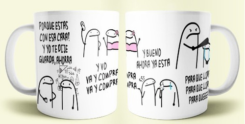 Taza Cerámica Flork Meme Guarda Y Ahorra!!