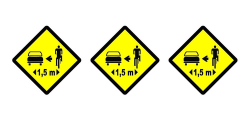 3 Adesivos Ciclista - Distância - Bicicleta - Frete Grátis