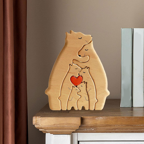 Fs Rompecabezas De Arte De Madera De La Familia De, Juguete