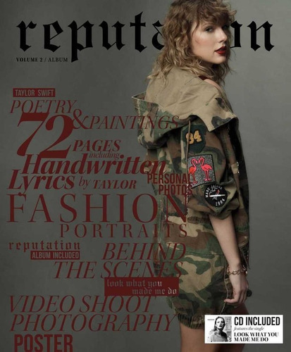 Taylor Swift Reputation Volumen 2 Dos Disco Cd + Revista