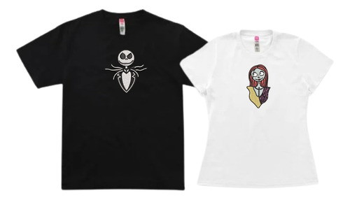 Duo Parejas Novios Playeras Bordadas Jack Y Sally