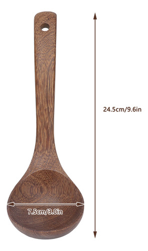Cuchara De Madera Con Mango Curvo En Forma De S, Utensilio P