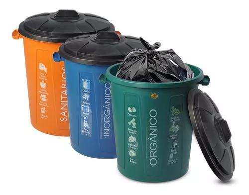 Kit Cubos Basura Reciclaje Ecológico Line