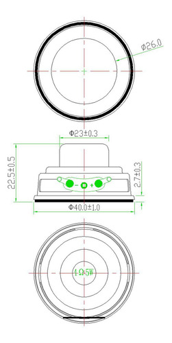 2 Altavoces De Audio, 4, 5 W, 40 Mm, 1,5 Pulgadas, Multimedi
