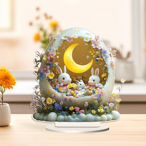 Figura De Conejo De Pascua Figura De Conejo Linda 19x20cm