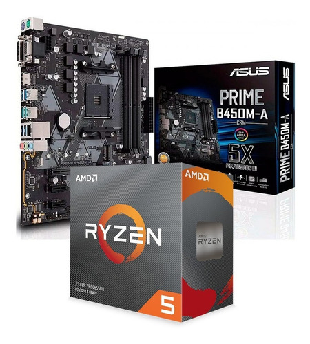 Combo Pc Amd Ryzen 5 3600 + Asus Prime B450m-a Csm Am4
