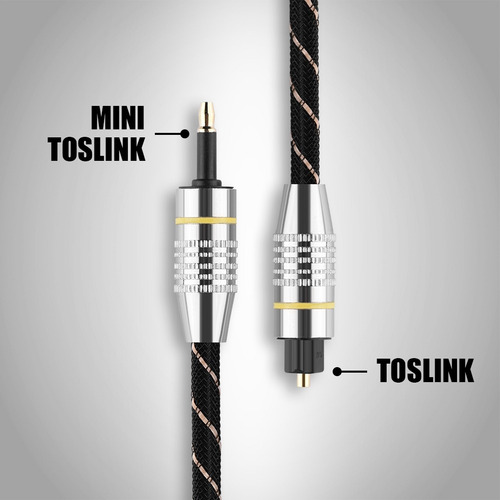 Cabo Toslink Para Plugue 3,5mm Fibra Óptica Áudio Digital