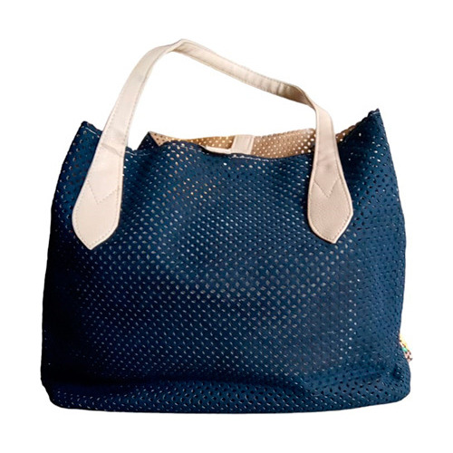 Conjunto Playero Azul: Bolso + Cartera Bolso De Dama