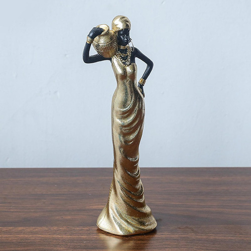 Escultura Africana Tribal Senhora Estátua Mesa Estilo A