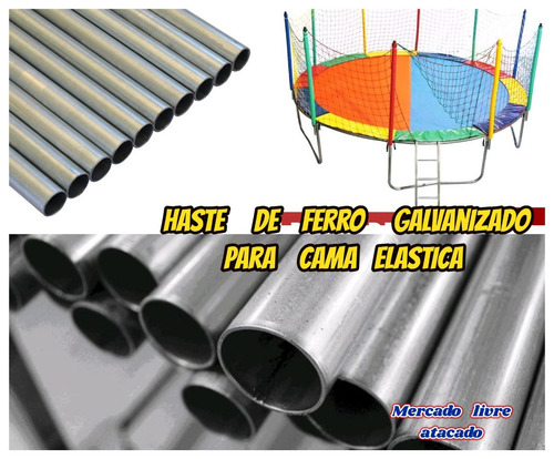 Haste De Ferro Forte Galvanizado Para Cama Elastica Kit C/01