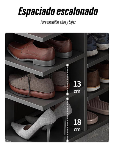 Zapatero Vertical De 9 Niveles Soporte De Madera Para Zapato