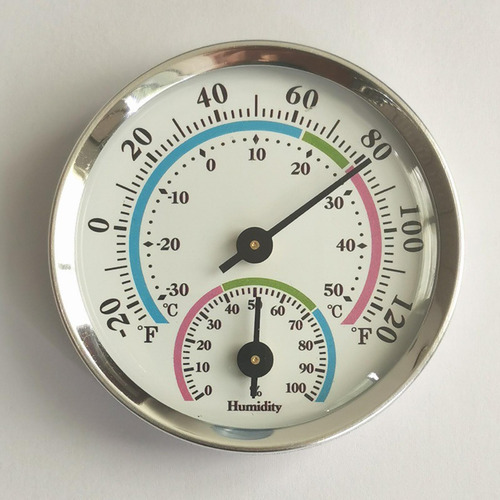 2 X 2 Inch Wall Hygrometer Humidity Meter Aluminum Diameter