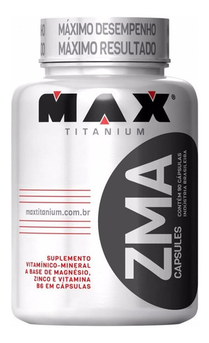 Zma Max Titanium - 90 Caps - Aumento De Testosterona