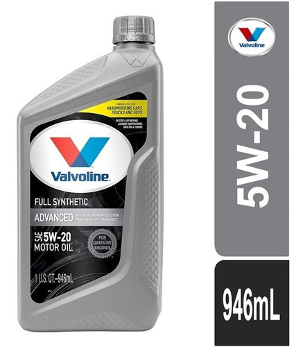 Aceite 5w20 Sintetico Advance Valvoline 