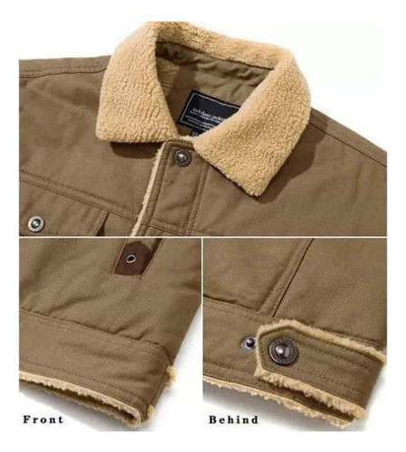 . Jaqueta Masculina Forrada Com Lã Grossa E Quente