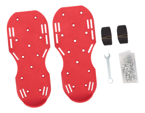 Zapatos De Aireación Con Púas, Zapatos Para Uñas, Rojo