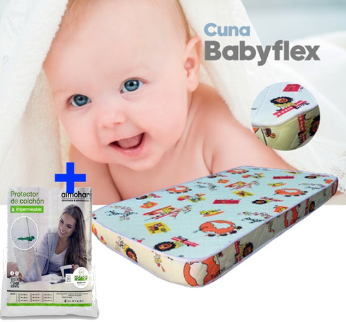 Cubre Colchon Pvc + Colchon Practicuna Alta Densidad ! Combo