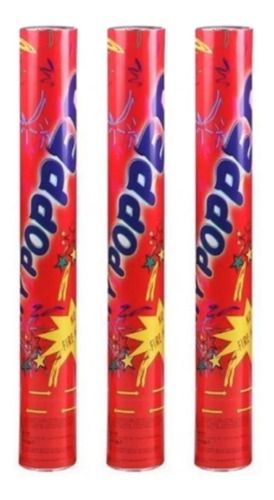 12 Bazucas Lanza Confeti Metálico Party Popper 30 Cms