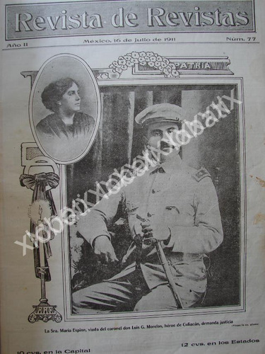 Portada Antigua 1911 Muere El General. Luis G Morelos Rvm