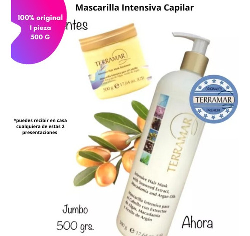 Mascarilla Intensiva Capilar Terramar Jumbo 500g Edición Lim