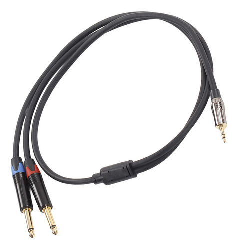 Cable Estéreo Ts De 3,5 Mm 1/8 Pulgadas A Doble 6,35 Mm Y 1/