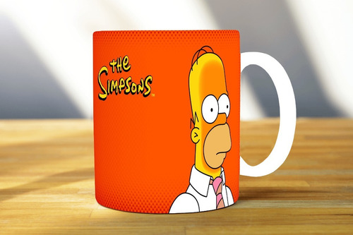 Taza Los Simpsons - Homero Simpsons Fondo Naranja