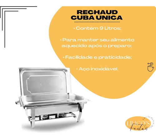 Locação Aluguel Rechaud Recho 8lts Cuba Dupla Ou Cuba Única
